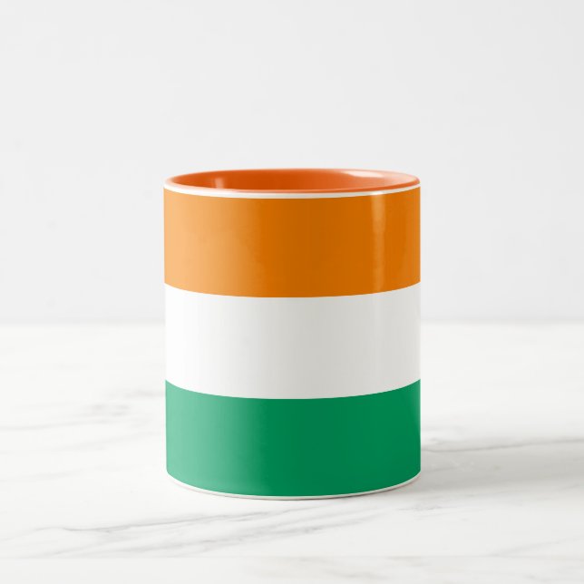 Flagge von Côte d'Ivoire Zweifarbige Tasse (Mittel)