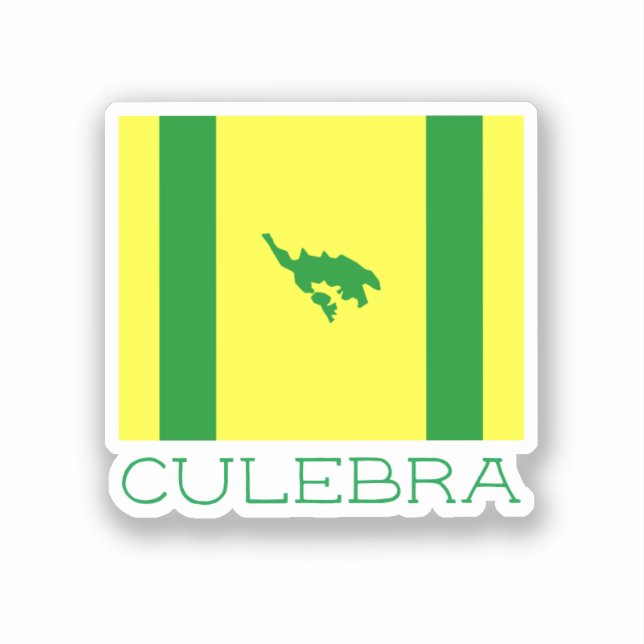 Flagge von Culebra, Puerto Rico Aufkleber (Vorderseite)