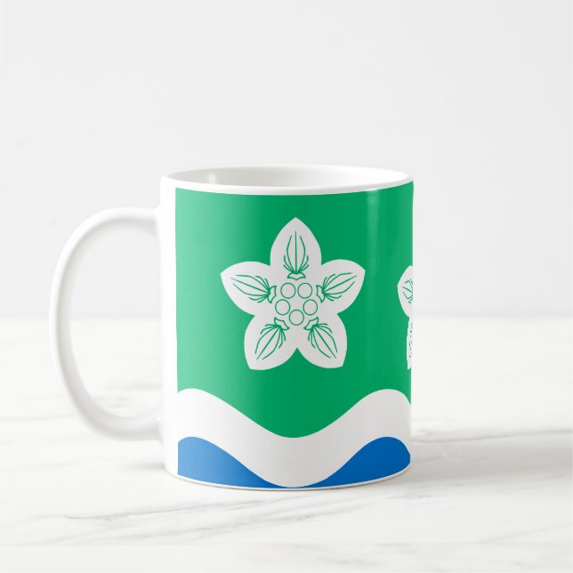 Flagge von Cumberland Kaffeetasse (Links)