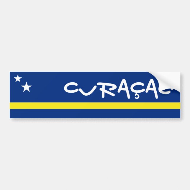 Flagge von Curaçao Autoaufkleber (Vorne)