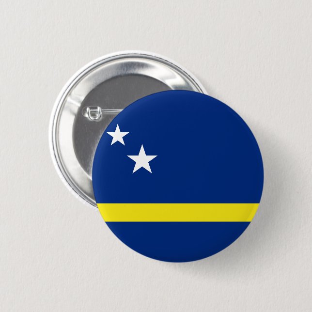 Flagge von Curaçao Button (Vorne & Hinten)