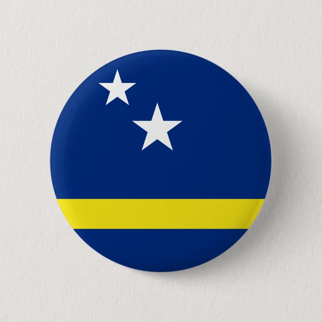 Flagge von Curaçao Button (Vorderseite)