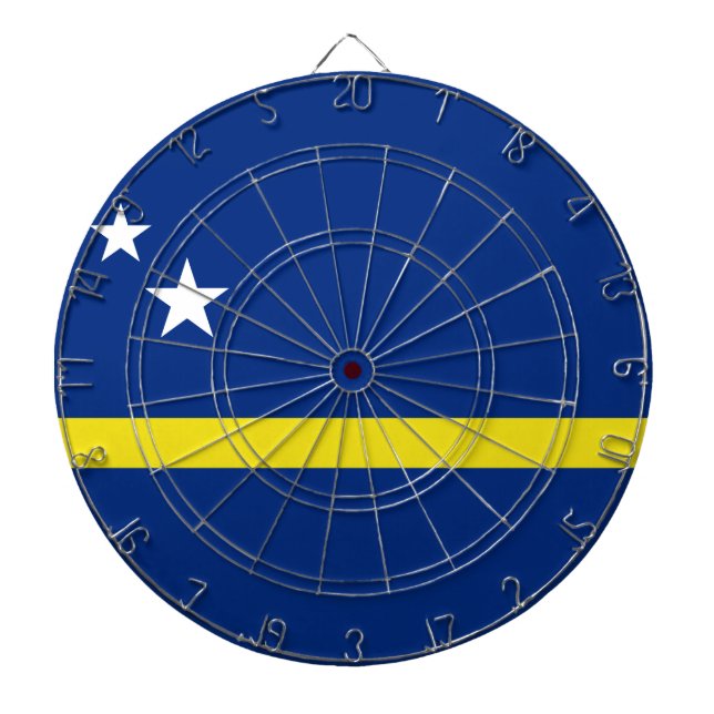 Flagge von Curaçao Dartscheibe (vorne)