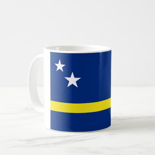 Flagge von Curaçao Kaffeetasse (Vorderseite Links)