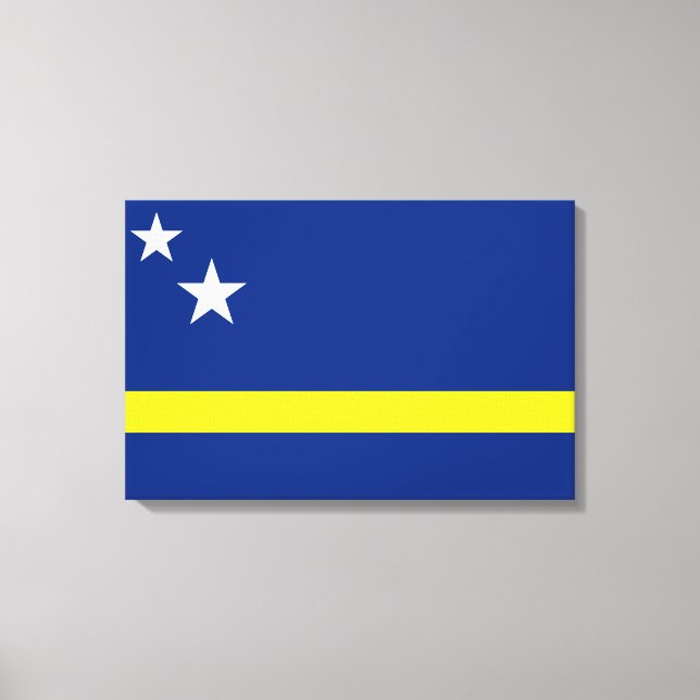 Flagge von Curaçao Leinwanddruck (Vorderseite)