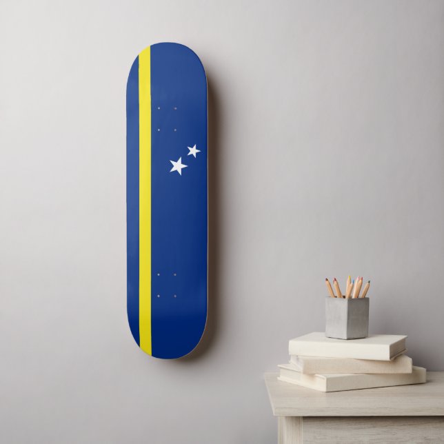 Flagge von Curaçao Skateboard (Wandkunst)