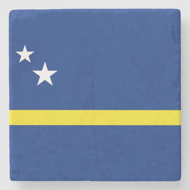 Flagge von Curaçao Steinuntersetzer (Vorderseite)
