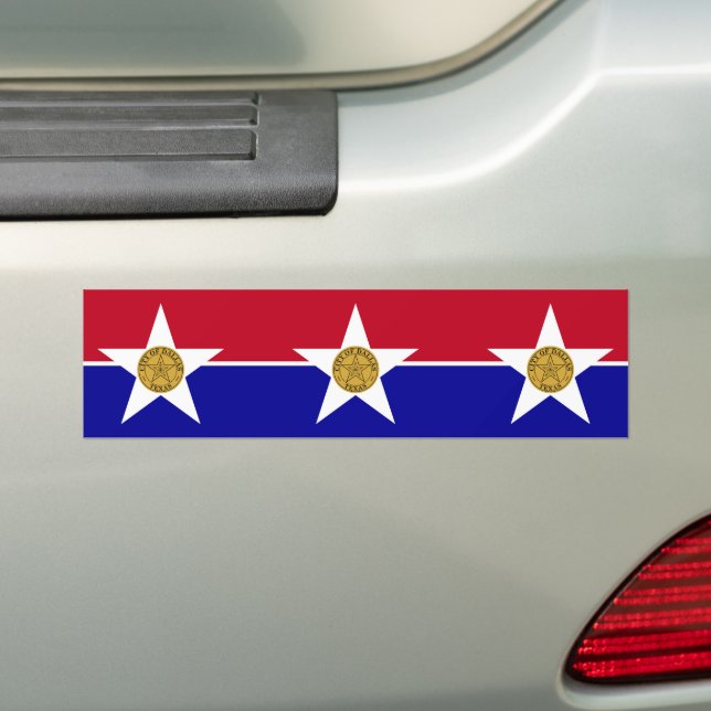 Flagge von Dallas (Texas) Autoaufkleber (Auf Auto)