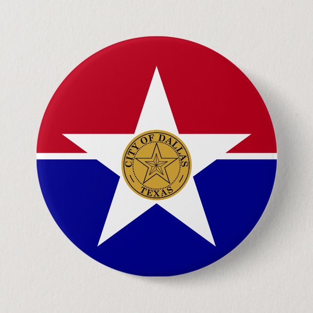 Flagge von Dallas (Texas) Button (Vorderseite)