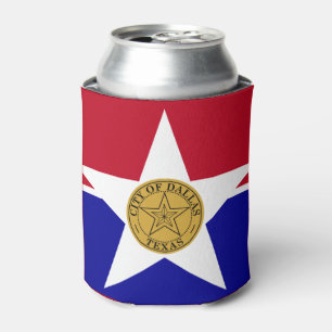 Flagge von Dallas, Texas Can Cooler Dosenkühler