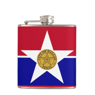 Flagge von Dallas, Texas Flask Flachmann