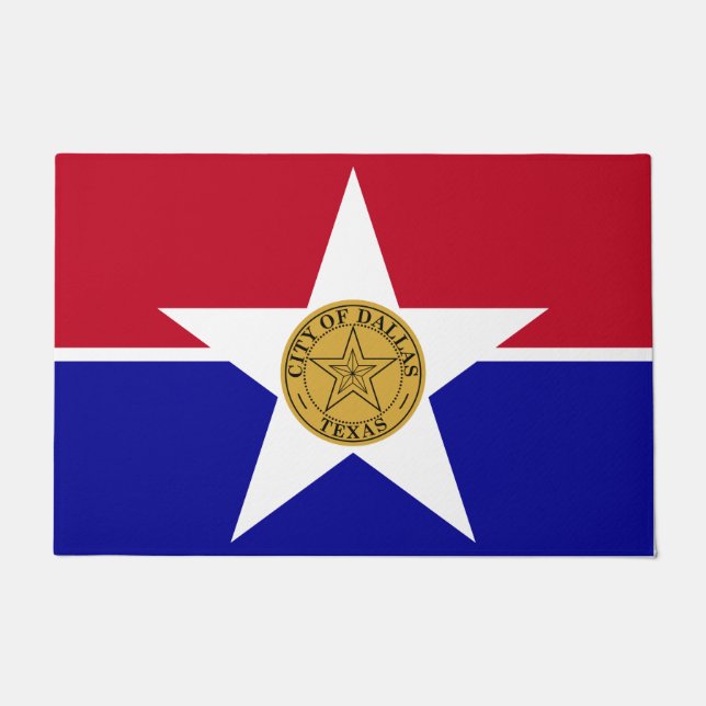 Flagge von Dallas (Texas) Fußmatte (Vorderseite)