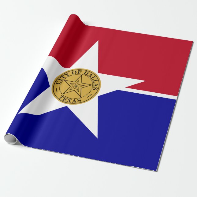 Flagge von Dallas (Texas) Geschenkpapier (Ungerollt)