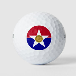 Flagge von Dallas (Texas) Golfball