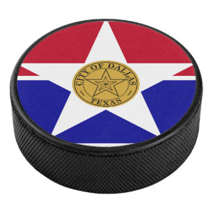 Flagge von Dallas, Texas Hockey Puck