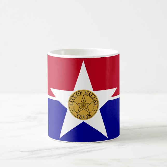 Flagge von Dallas (Texas) Kaffeetasse (Mittel)