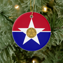 Flagge von Dallas (Texas) Keramik Ornament