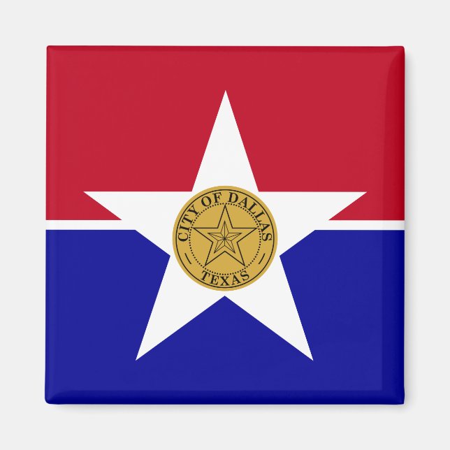 Flagge von Dallas (Texas) Magnet (Vorne)