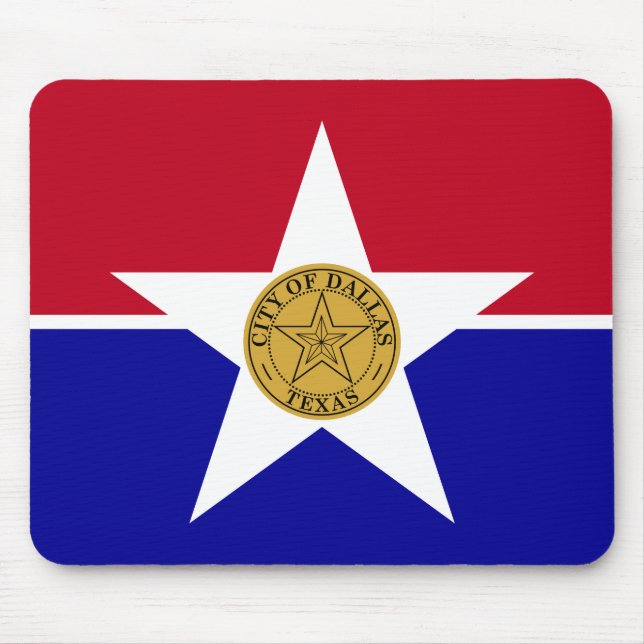 Flagge von Dallas (Texas) Mousepad (Vorne)