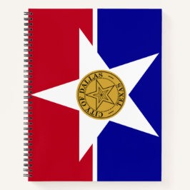 Flagge von Dallas (Texas) Notizbuch