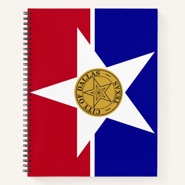 Flagge von Dallas (Texas) Notizbuch (Vorderseite)