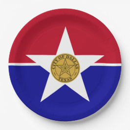 Flagge von Dallas (Texas) Pappteller