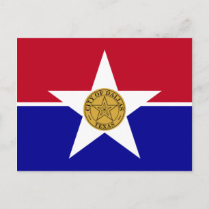Flagge von Dallas (Texas) Postkarte