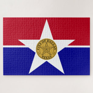 Flagge von Dallas (Texas) Puzzle