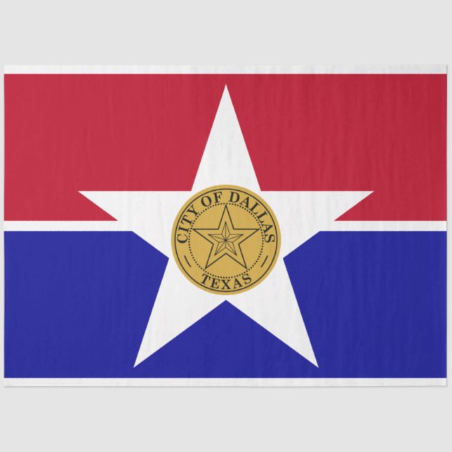 Flagge von Dallas (Texas) Seidenpapier (Vorderseite)
