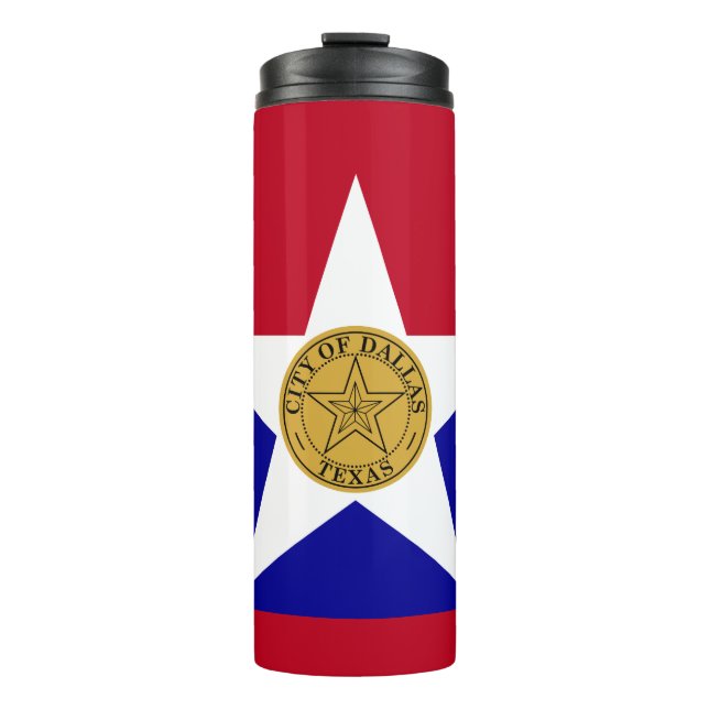 Flagge von Dallas, Texas Thermal Tumbler Thermosbecher (Vorderseite)