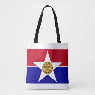 Flagge von Dallas, Texas Tote Bag
