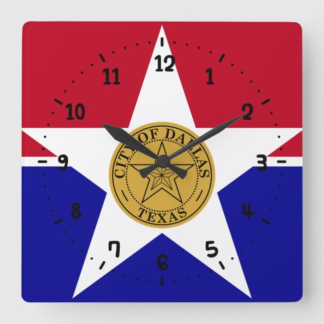 Flagge von Dallas, Uhr der texanischen Wall (Vorderseite)