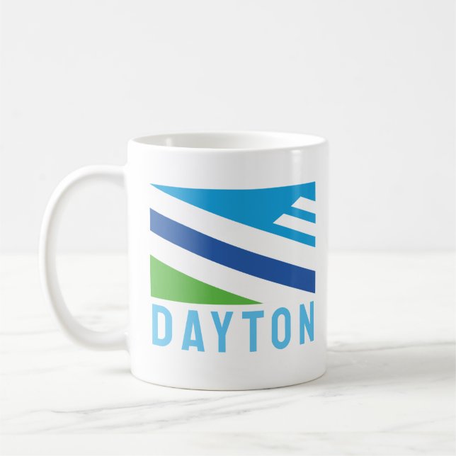 Flagge von Dayton, Ohio (2021) Kaffeetasse (Links)