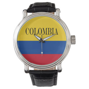 Flagge von De Kolumbien Kolumbien-Bandera Armbanduhr