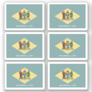 Flagge von Delaware, amerikanische Staatsflagge Aufkleber