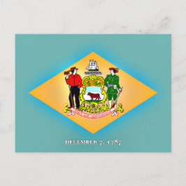 Flagge von Delaware Postkarte