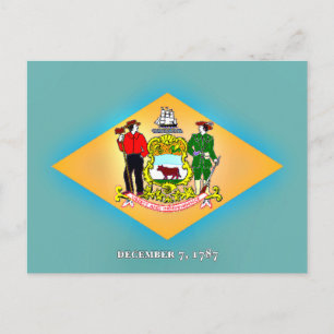 Flagge von Delaware  Postkarte