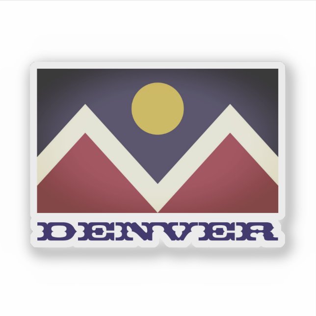 Flagge von Denver, Colorado Aufkleber (Vorderseite)