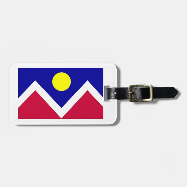 Flagge von Denver Colorado Gepäckanhänger (Vorderseite horizontal)