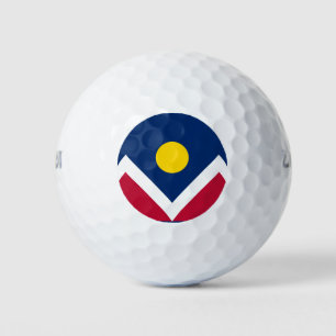 Flagge von Denver, Colorado Golfball