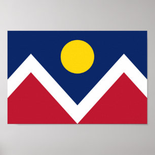 Flagge von Denver, Colorado Poster