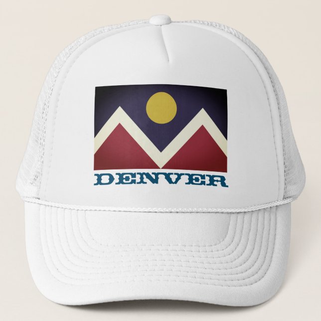 Flagge von Denver, Colorado Truckerkappe (Vorderseite)