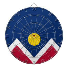 Flagge von Denver (Colorado, USA) Dartscheibe