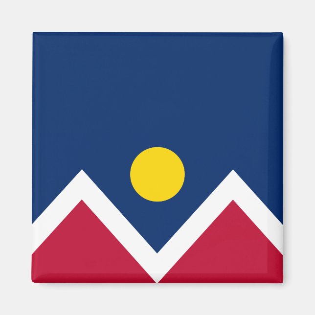 Flagge von Denver (Colorado, USA) Magnet (Vorne)