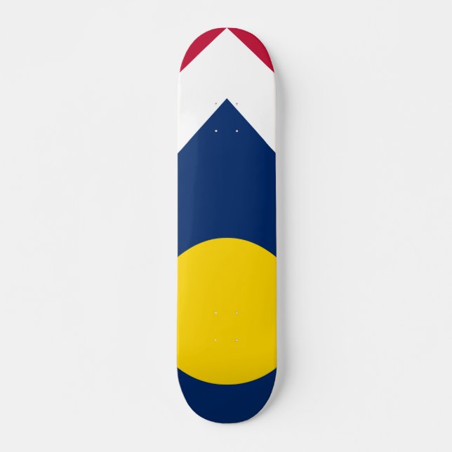 Flagge von Denver, Colorado, USA Skateboard (Vorne)
