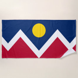 Flagge von Denver (Colorado, USA) Strandtuch