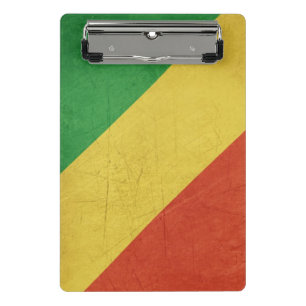 Flagge von der Republik Kongo Mini Klemmbrett