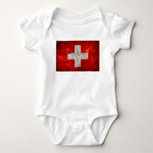 Flagge von der Schweiz Baby Strampler