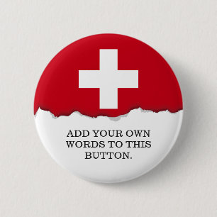 Flagge von der Schweiz Button