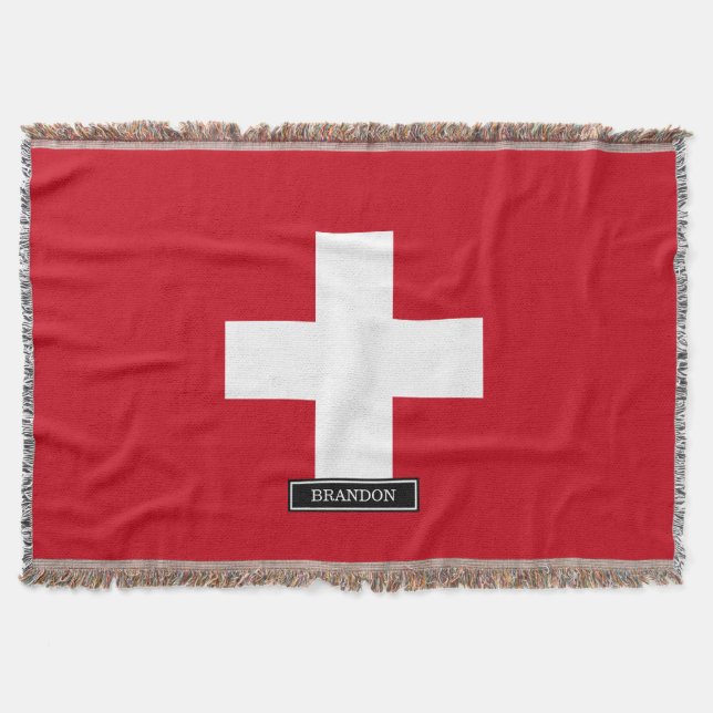 Flagge von der Schweiz Decke (Vorderseite)